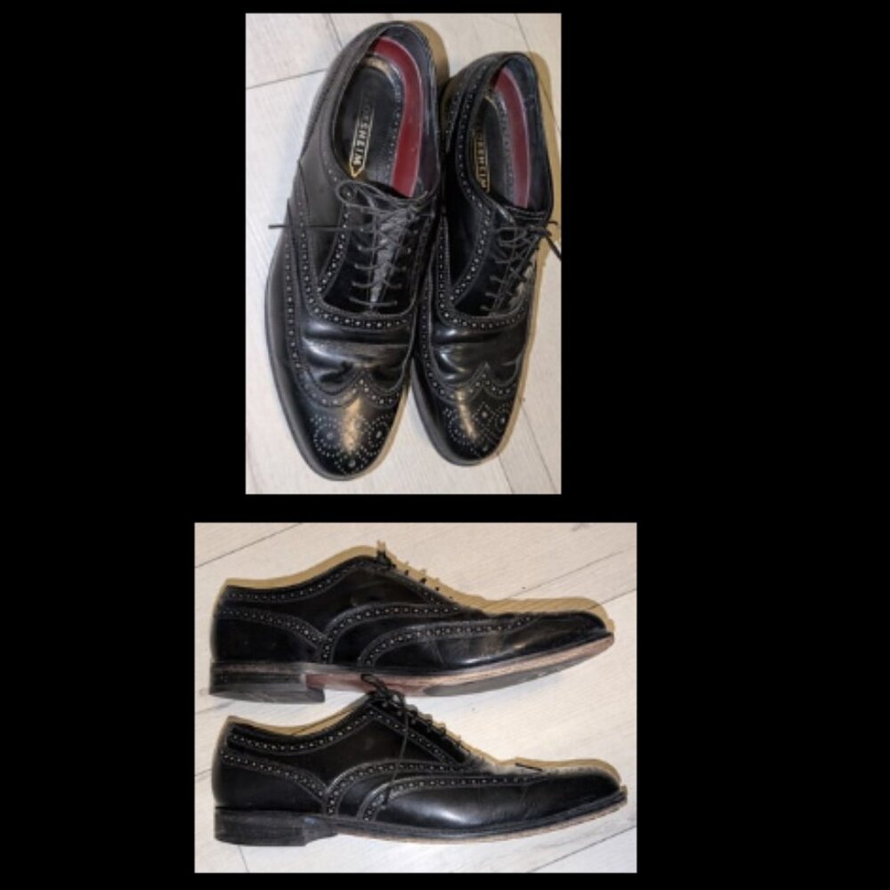 FLorsheim Lexington Wingtip Oxford Classic Dress Black Leather Shoes Men's Sz 11